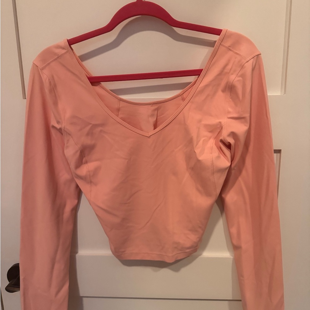 Lululemon Coral Long Sleeve Top